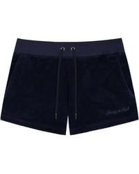 Sporty & Rich - Krystal Logo-Embellished Shorts - Lyst