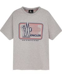 Moncler - Grenoble Logo Printed Crewneck T-Shirt - Lyst