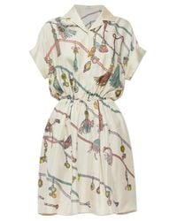 Versace - Hangin Out Printed Shirt Dress - Lyst