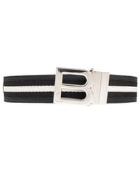 Bally - Logo Buckle Stripe Belt - Lyst