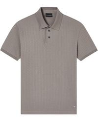 Emporio Armani - Textured Polo T-Shirt - Lyst