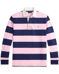 Polo Ralph Lauren - Long-Sleeved And Striped Cotton Jersey The Iconic Rugby Shirt Polo Shirt - Lyst