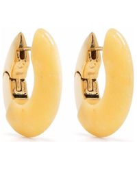 Bottega Veneta - Plated Malachite Hoop Earrings - Lyst