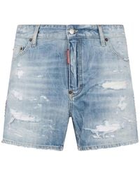 DSquared² - Denim Shorts With Belt Loops - Lyst