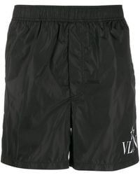 Valentino - Vltn Star Logo Swim Shorts - Lyst