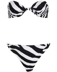 Balmain - Zebra Two-Piece Swimsuit - Lyst