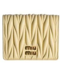 Miu Miu - Small Matelassé Nappa Leather Wallet - Lyst