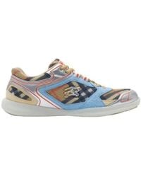Burberry - Check Matrix Sport Sneakers - Lyst