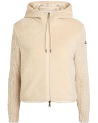 Moncler - Hooded Wool-Blend And Teddy Jumper - Lyst