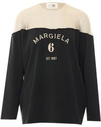 MM6 by Maison Margiela - Mannequin Print Jersey Top - Lyst