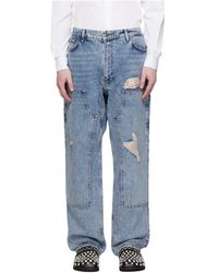 Moschino - Denim Trousers With Belt Loops - Lyst