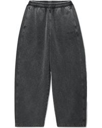 Alexander Wang - Mid-Rise Oversized Sweatpants W/ All-Over Hotfix - Lyst
