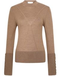 Rabanne - Button-Cuff Long-Sleeve T-Shirt - Lyst