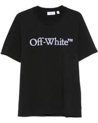 Off-White c/o Virgil Abloh - Logo-Embroidered Cotton T-Shirt - Lyst