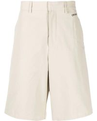 Off-White c/o Virgil Abloh - Logo Printed High Waist Shorts - Lyst