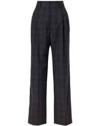 Blazé Milano - Fox Checked Wool Straight-Leg Pants - Lyst