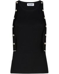 The Attico - The Logo Patch Ribbed Tank Top - Lyst