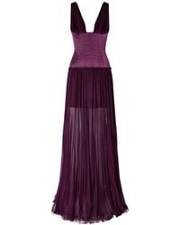 Ermanno Scervino - Pleated Maxi Dress - Lyst