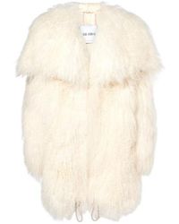 The Attico - Long Curly Fur Coat - Lyst