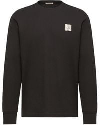Moncler - Tricolor Logo Long Sleeve Cotton T-Shirt - Lyst