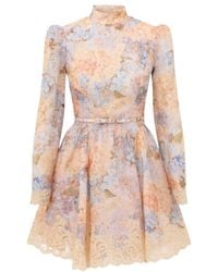 Zimmermann - Valiant Panelled Lace Mini Dress - Lyst