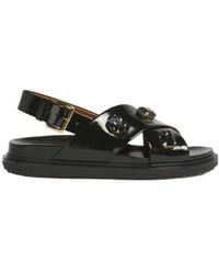 Marni - Crisscross Embellished Sandals - Lyst