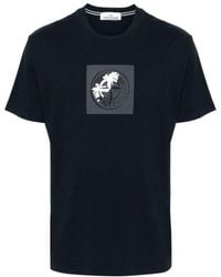 Stone Island - Logo Printed Crewneck T-Shirt - Lyst