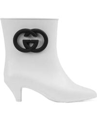 Gucci - Interlocking G Pointed-Toe Boots - Lyst