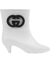 Gucci - Interlocking G Pointed-Toe Boots - Lyst