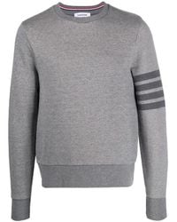 Thom Browne - Bar Striped Crewneck Sweatshirt - Lyst