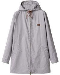 Miu Miu - Single-Breasted Panama Cotton Caban Jacket - Lyst