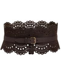 Alaïa - Alaïa Laser-Cut Wide Belt - Lyst