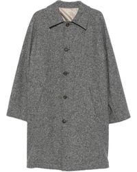 Eleventy - Button-Fastening Wool-Blend Coat - Lyst