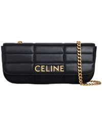 Celine - Long Chain Shoulder Bag Matelasse Monochrome - Lyst