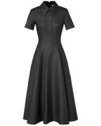 Emilia Wickstead - Jody Houndstooth Wool-Blend Midi Dress - Lyst