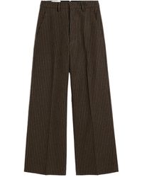 Ami Paris - Pinstripe-Pattern Wool Trousers - Lyst