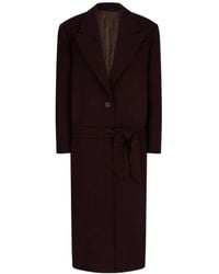 The Attico - Belted Wool Coat - Lyst
