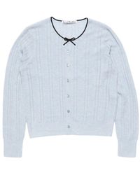 Acne Studios - Silk Cardigan With Bow - Lyst