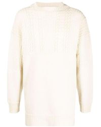Maison Margiela - Cable-Knit Crewneck Sweater - Lyst