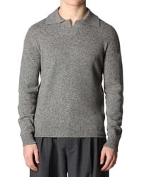 Roberto Collina - Collared Long-Sleeve Sweater - Lyst