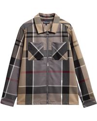 Barbour - Plaid Zipper Casual Jacket - Lyst
