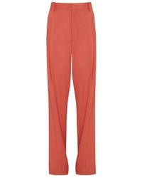 Victoria Beckham - Casual Pants With Waist And Loop Straps - Lyst
