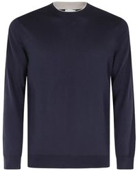 Eleventy - Crew-Neck Long-Sleeve Sweater - Lyst