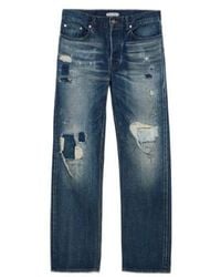 JW Anderson - Jw Anderson Distressed Mid-Waisted Straight-Leg Jeans - Lyst