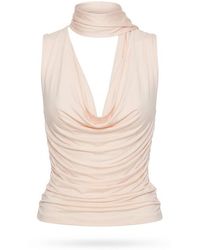 AYA MUSE - Self-Tie Draped Top - Lyst
