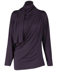 Issey Miyake - Asymmetric Neck T-Shirt - Lyst