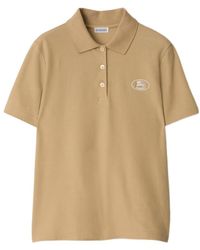 Burberry - Logo Embroidered Short-Sleeve Polo Shirt - Lyst