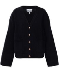 Ganni - Classic Wool Cardigan - Lyst