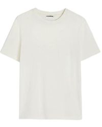 Jil Sander - Crewneck Logo Patch T-Shirt - Lyst