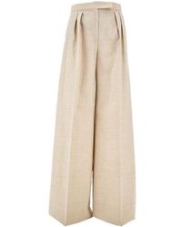 Max Mara - Pleat Detailed Wide-Leg Trousers - Lyst